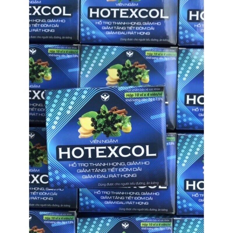 Kẹo Hotexcol hỗ trợ giảm ho, đau họng  hộp 10vĩ x 4 viên