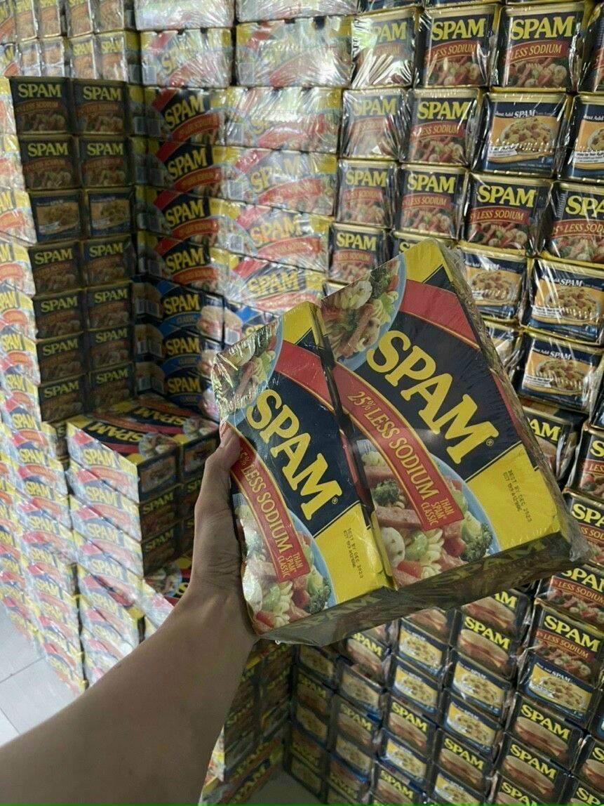 Thịt hộp spam 25 less sodium 340gr