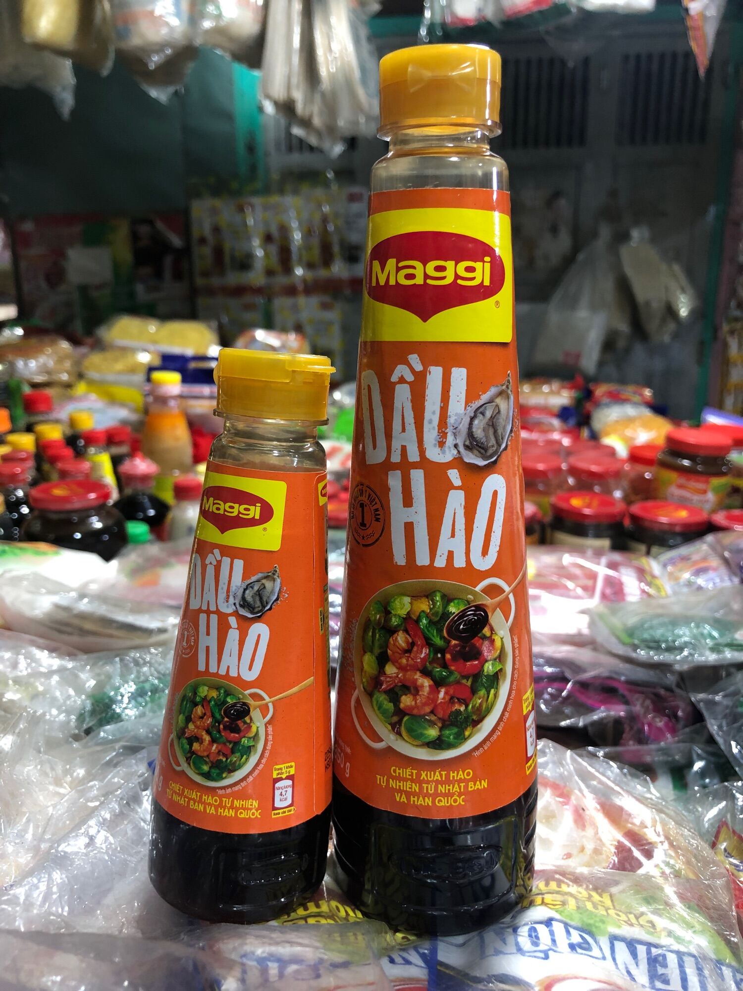 Dầu hào Maggi mẫu mới chai 250g - 150g