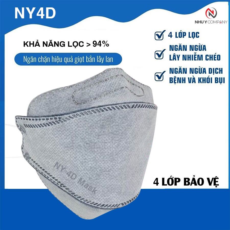 1 thùng 100 cái khẩu trang kf94, hàng cty 4 lớp