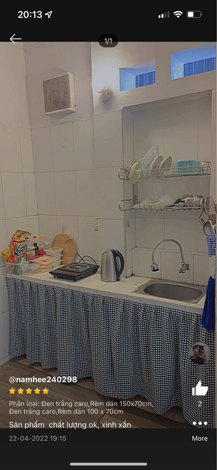 Rèm Bếp - Rèm Dán/ Treo Tủ Kệ Bếp