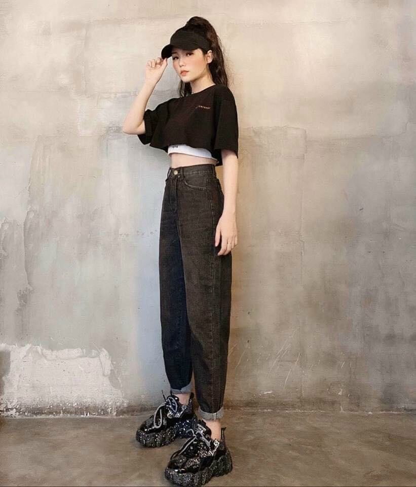 Baggy Jeans Ống Suông Cắt Lai ( Hìh Thật Ảnh Cuối)