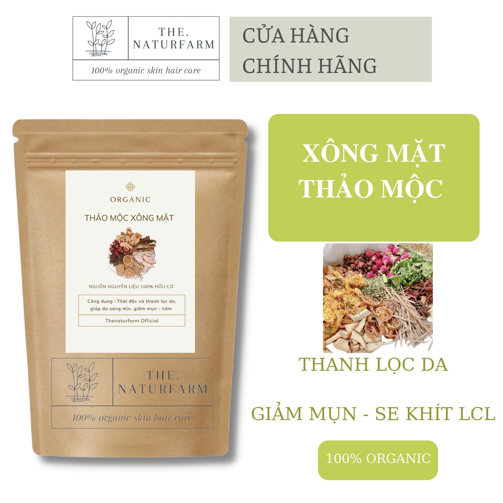 [HCM]Thảo dược xông mặt detox da & giảm mụn sáng da