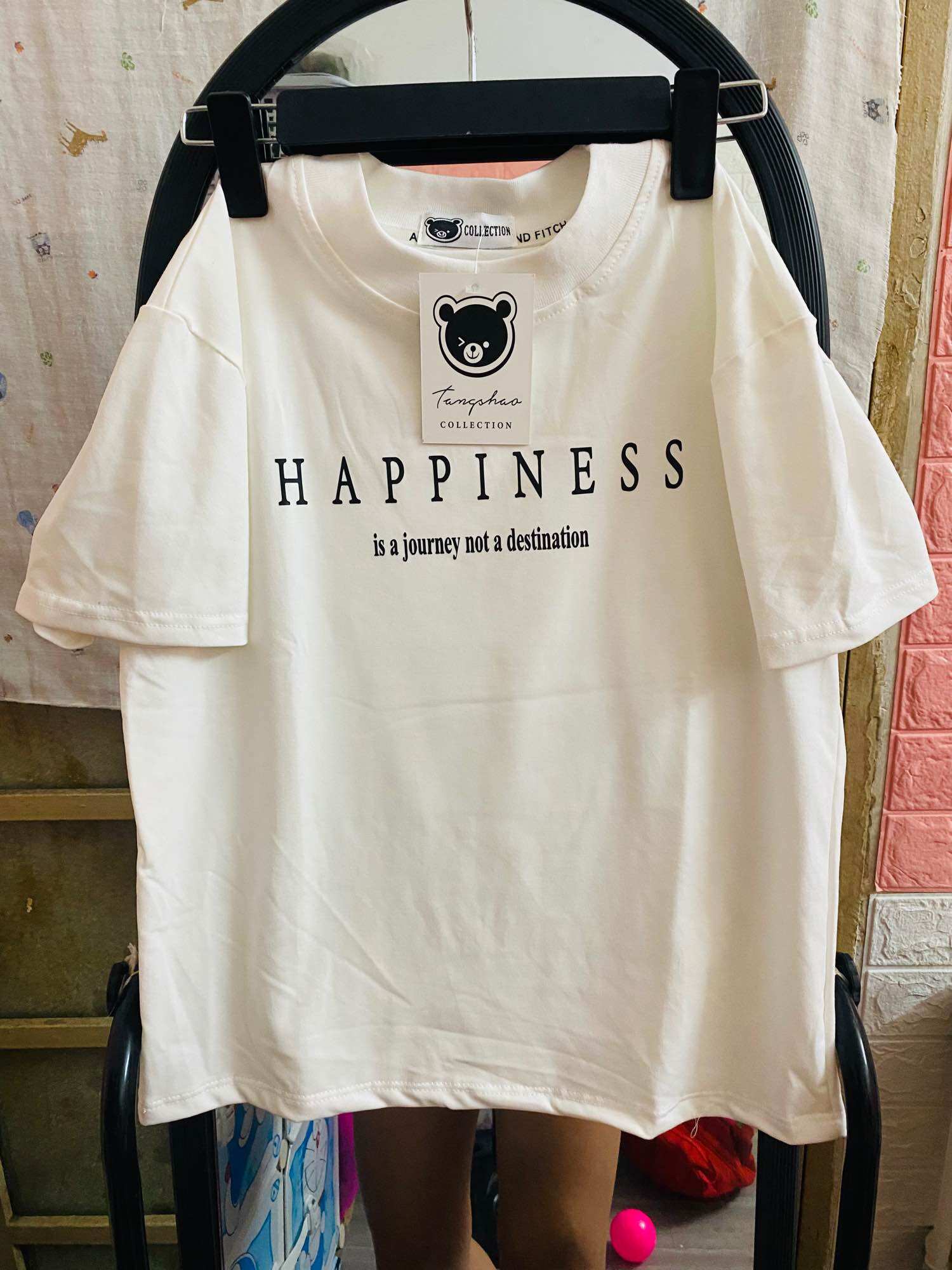 Áo Thun BABYTEE chữ HAPPINESS, chất COTTON 4 chiều