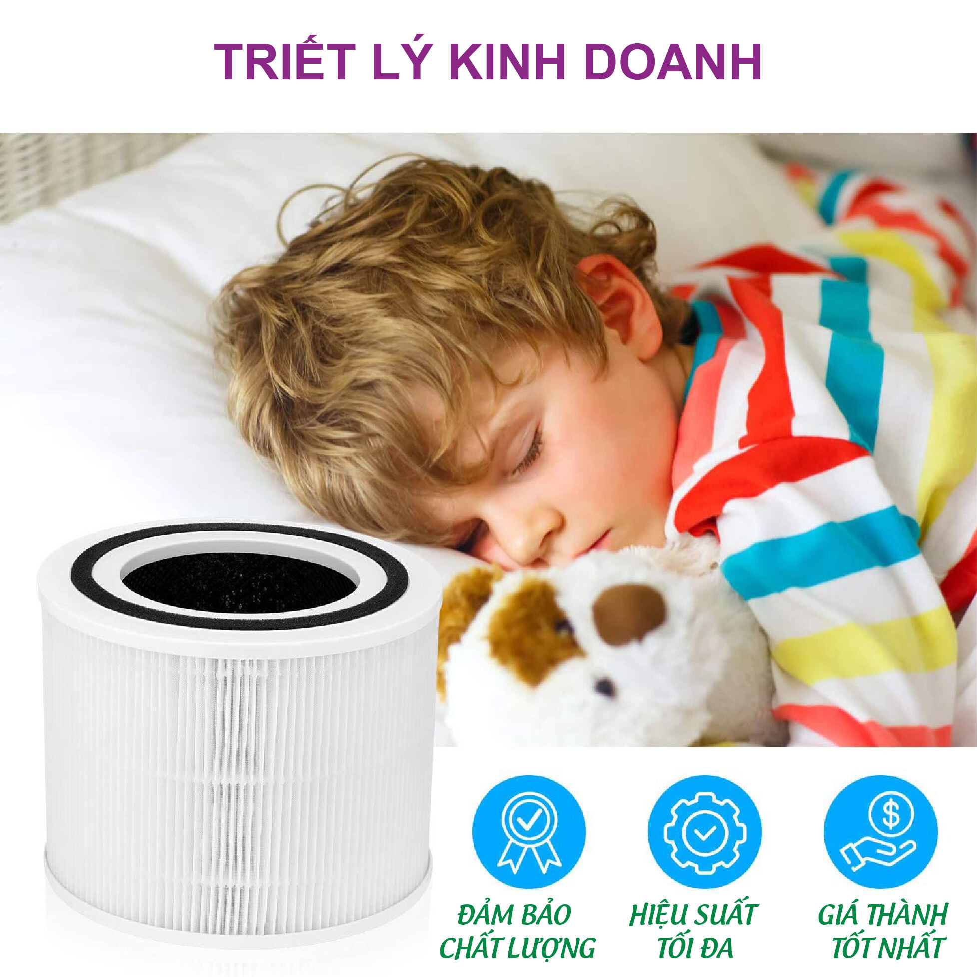 Lõi Lọc Không Khí tương thích máy Levoit Core 300, Levoit core 300S, Levoit Core P350, Levoit core 300-RAC | Lõi lọc không khí lọc bụi, lọc mùi chất lượng cao