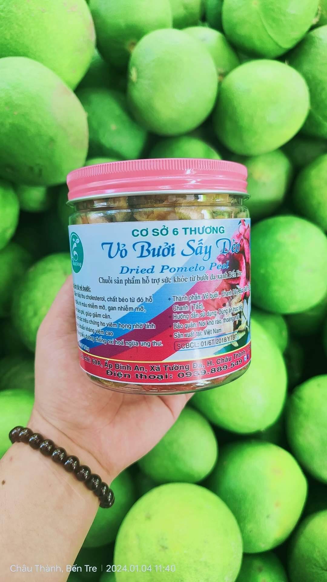 VỎ BƯỞI SẤY DẺO MIX VỊ 6 THƯƠNG