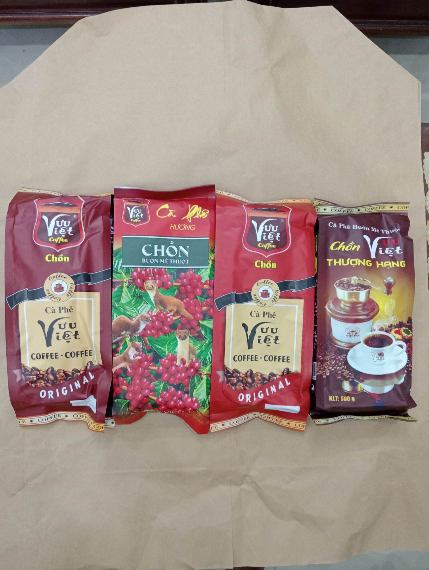 combo 2kg cà phê,1goi sáng tạo,1 gói thượng hạng, 1gói ưu việt đỏ, 1gói nâu