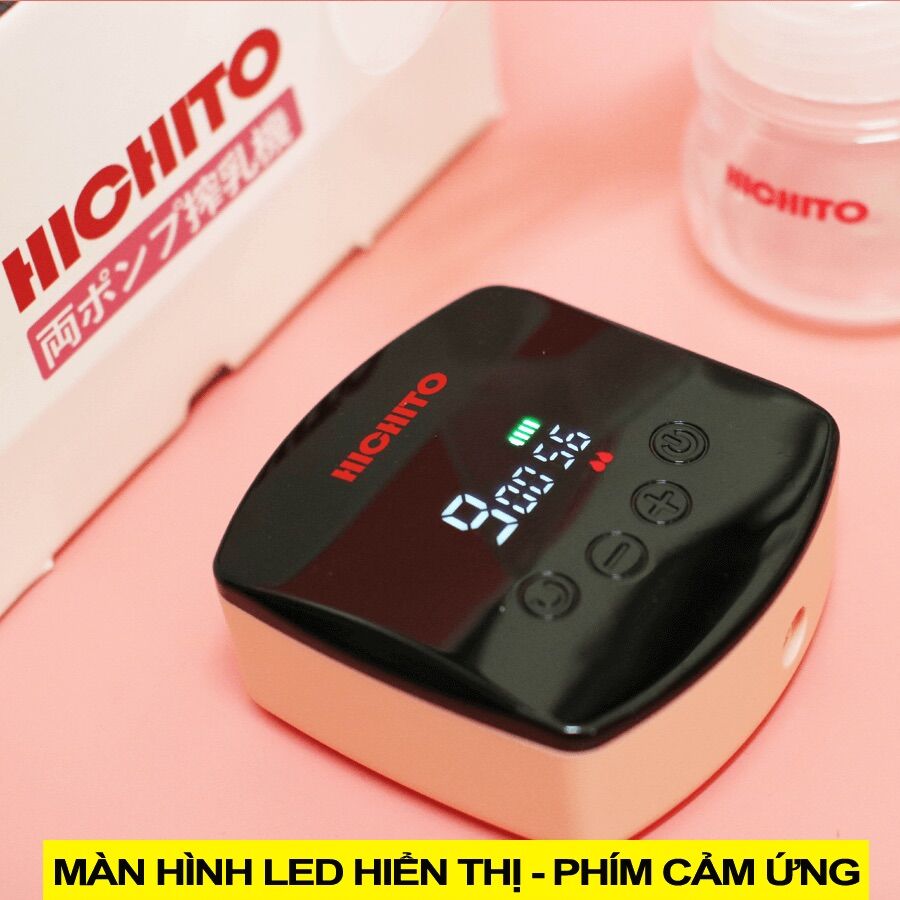 Máy hút sữa điện đôi HICHITO NHẬT BẢN (có pin sạc có chế độ massage,9 mức hút sâu hút êm kiệt sữa)