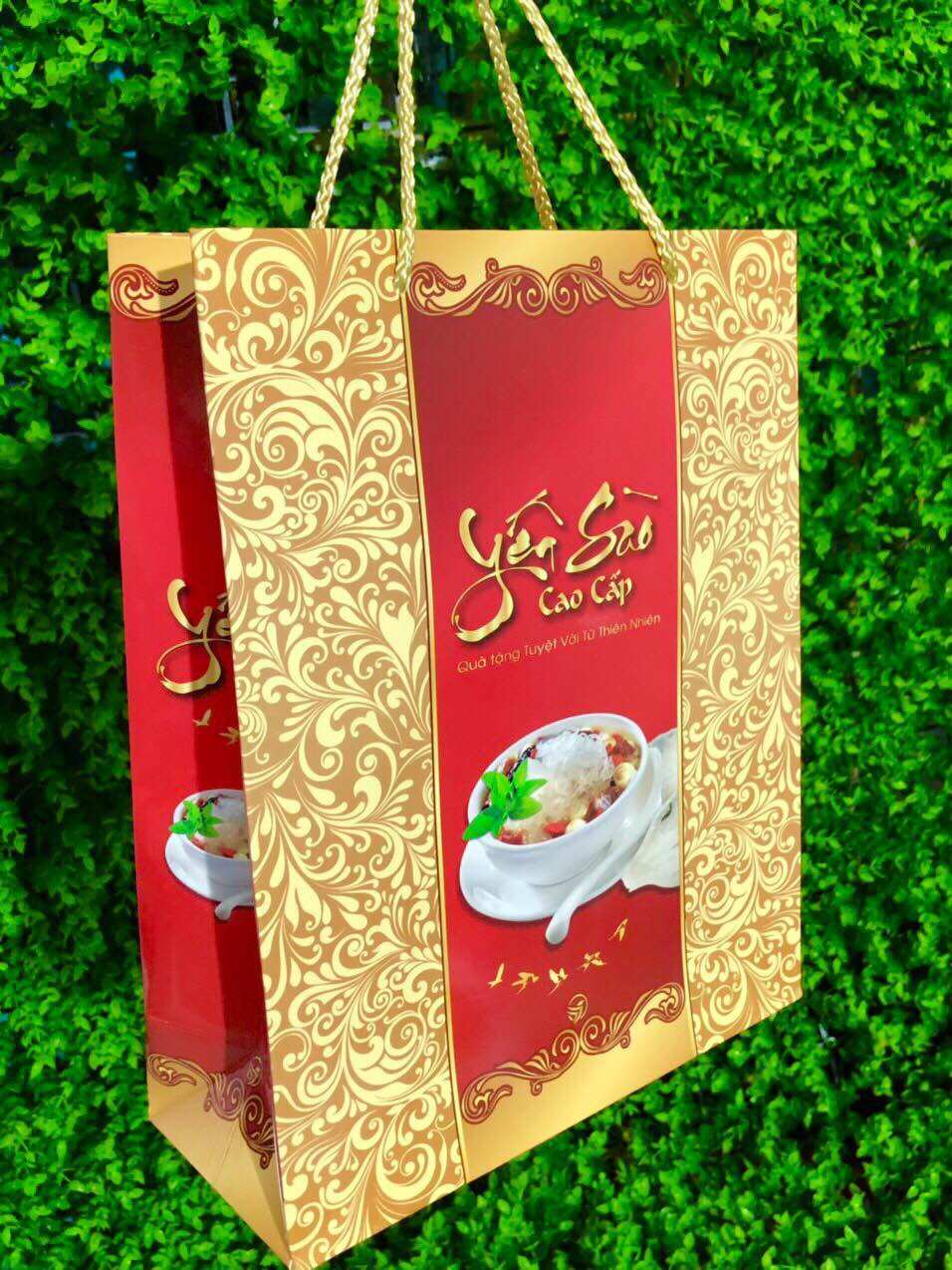 TÚI GIẤY SIZE ĐỨNG ĐỰNG YẾN SÀO CAO CẤP 100GR