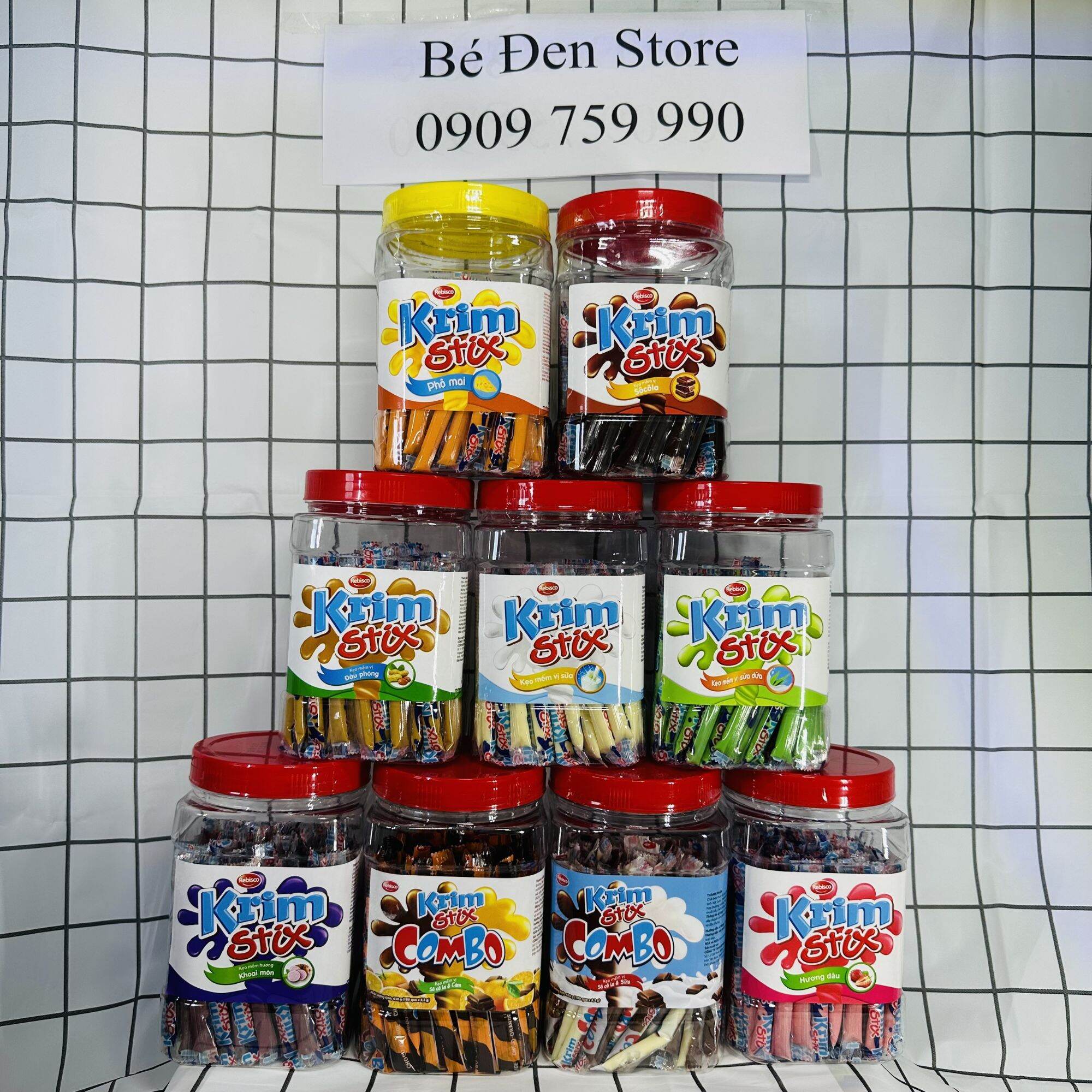 [HCM] Đậu Phộng Krim Stix 1 hộp 100 que
