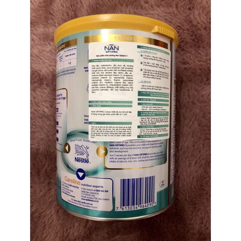 [Chính Hãng] Sữa NAN Úc 1 2 3/ Chính Hãng/ 800g