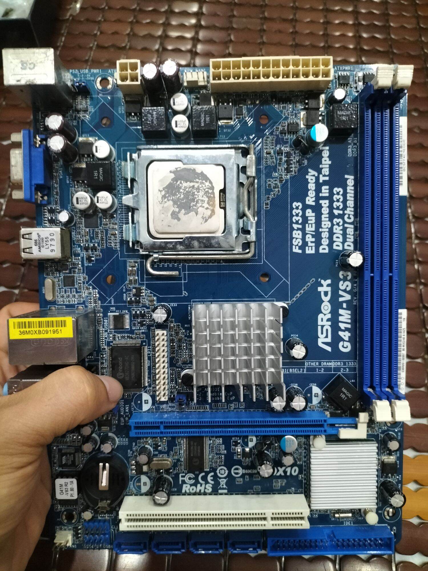 Main g41 asrock dùng ram ddr3 kèm fe