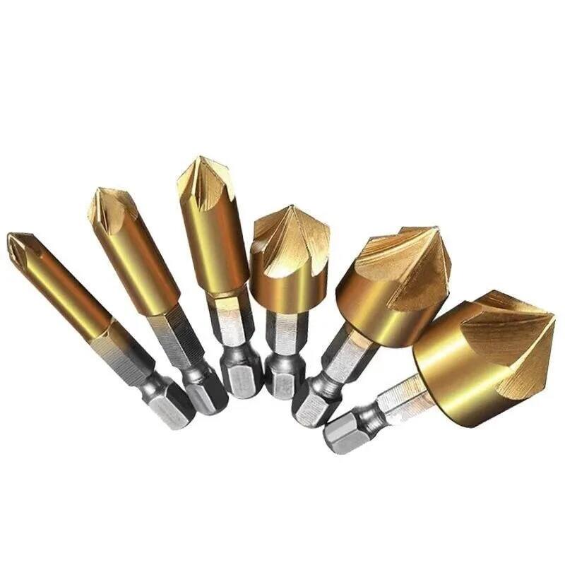 6 cái Mũi Khoan Hss Bộ mũi khoan khoét gỗ làm vát khoan mũi khoan pliot lỗ khoan vít khoan lỗ khoan