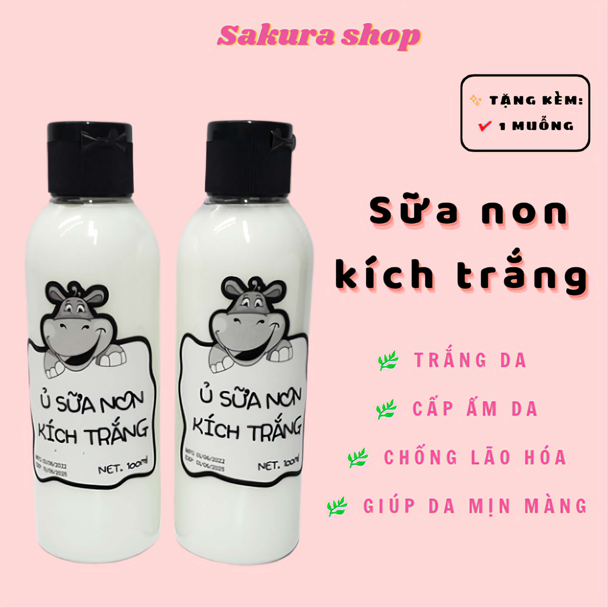 Ủ sữa non cô đặc kích trắng da toàn thân chai 100ml