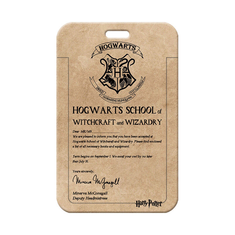 Hộp Đựng Thẻ Harry Potter Hogwarts Student Meal Card Bus Card Holder Couple Style Campus Card Work I