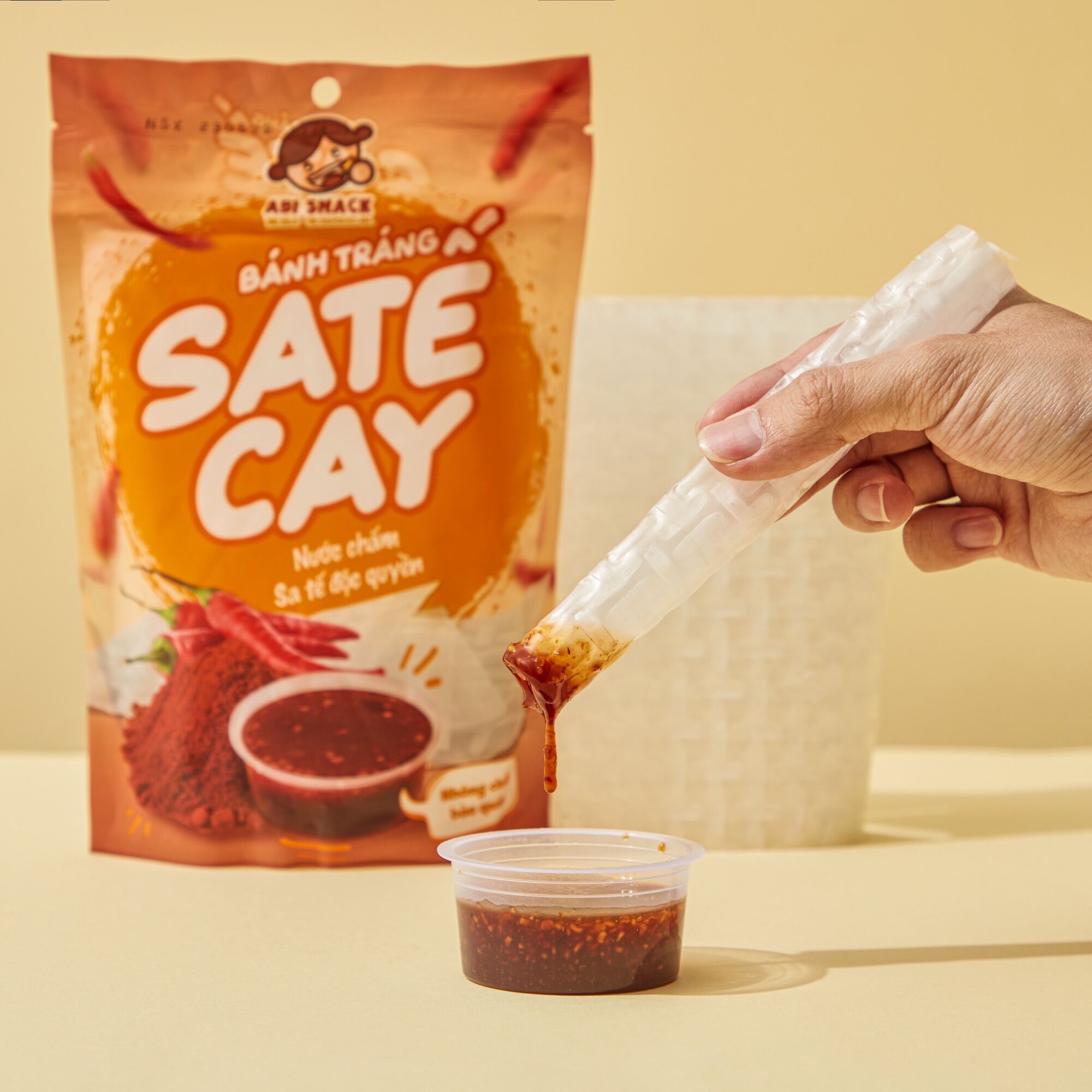 Bánh Tráng sate cay Abi
