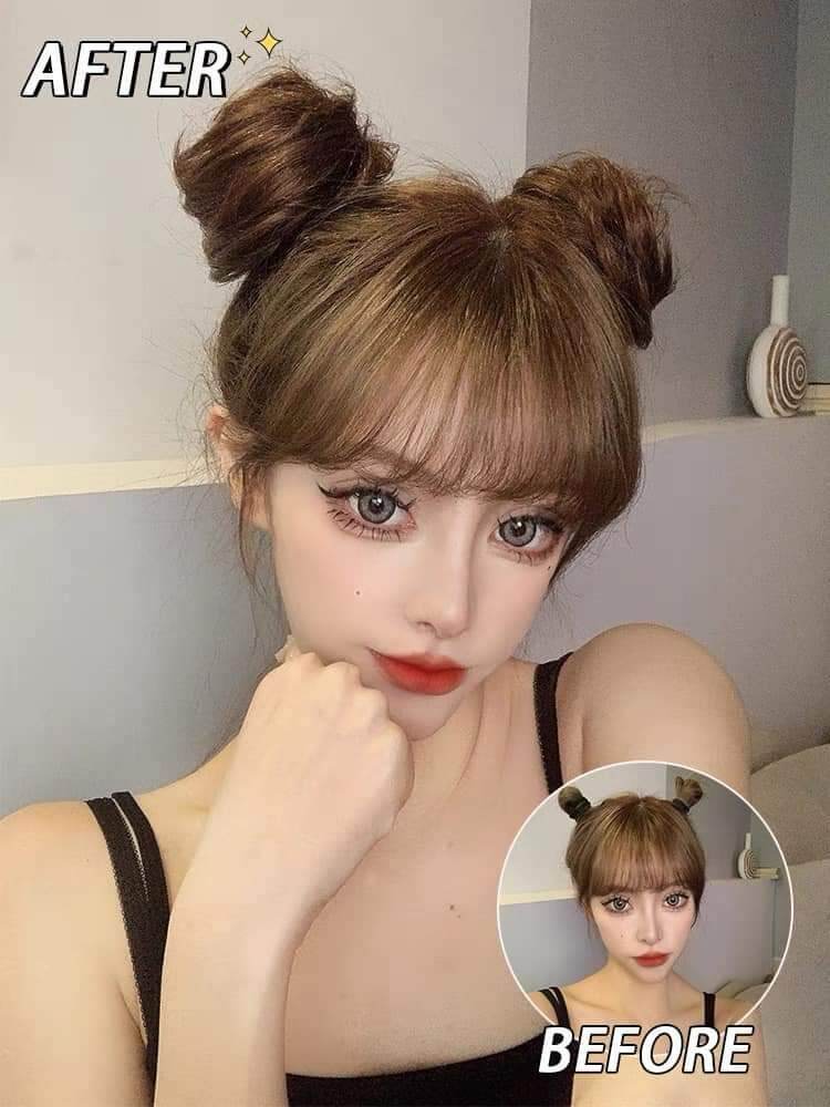 Tóc giả búi 😍FREESHIP😍 búi cột thẳng tóc giả