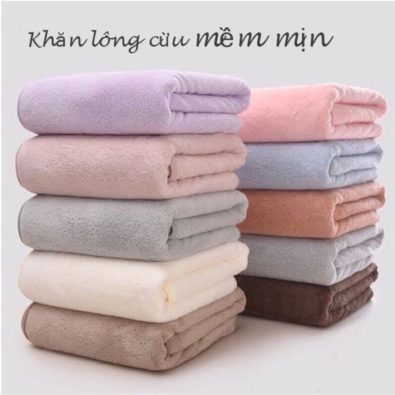 Khăn tắm lông Cừu xuất Hàn size lớn 70x140cm