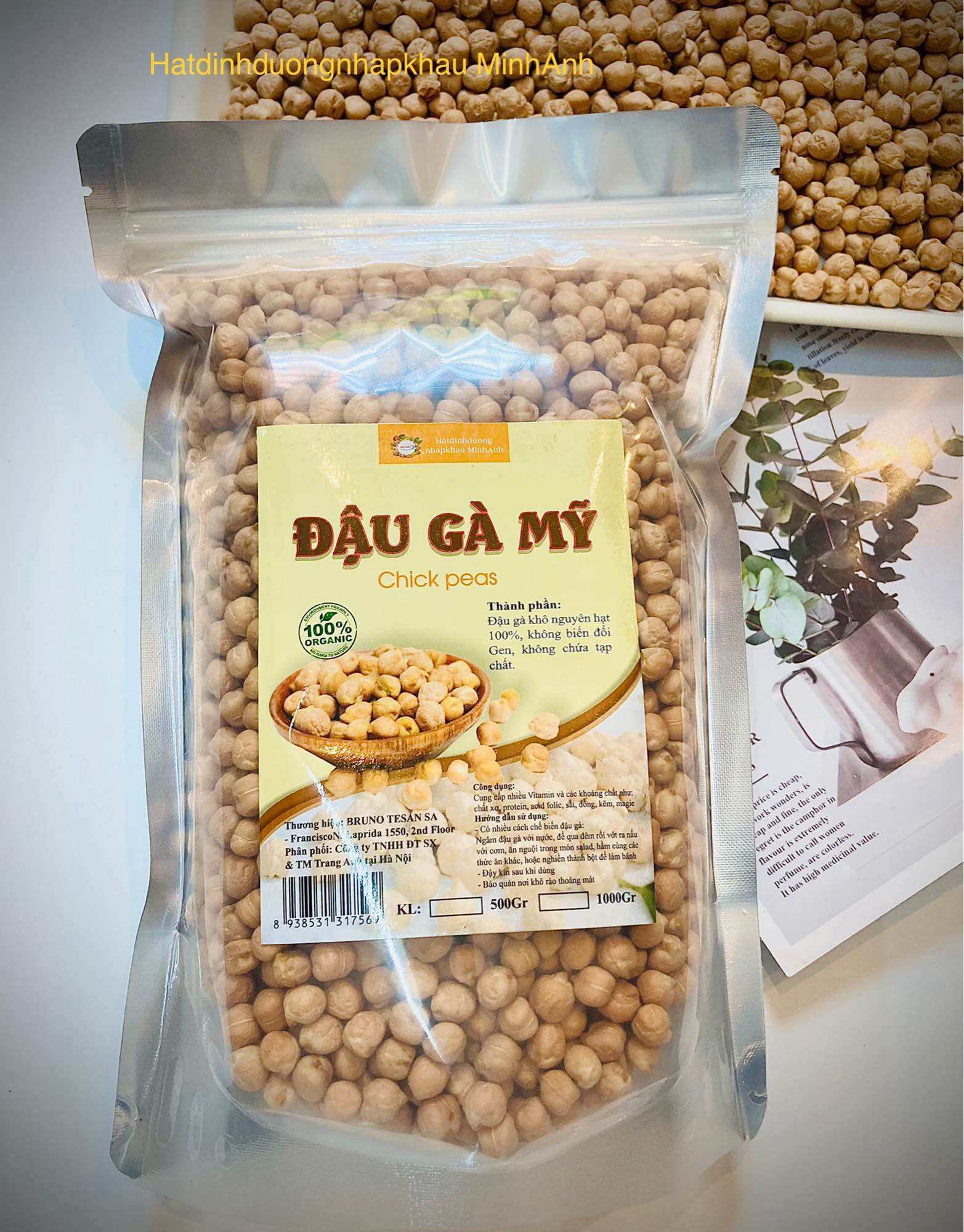 500g Hạt đậu gà Mỹ (không biến đổi Gen)