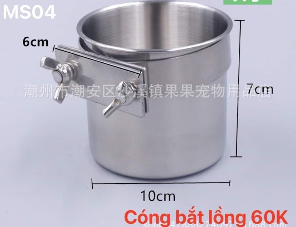 Cóng inox ăn uống cho vẹt