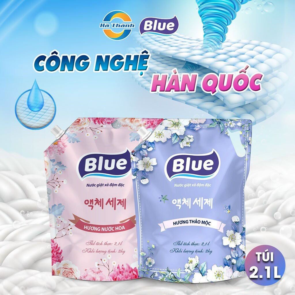 Nước Giặt Blue Hàn Quốc Hương Thảo Mộc / hương nước hoa túi 2L