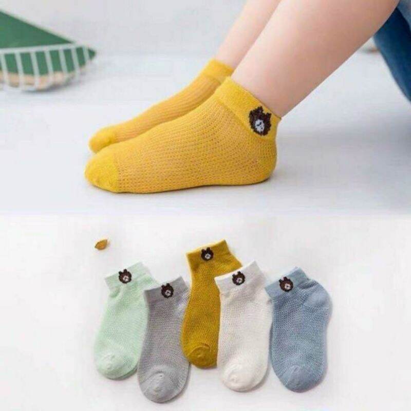 Set 5 đôi tất lưới mùa thu cho bé từ sơ sinh