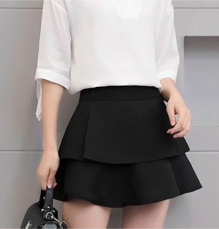 Chân váy 2 tầng có quần trong thời trang nữ Big size