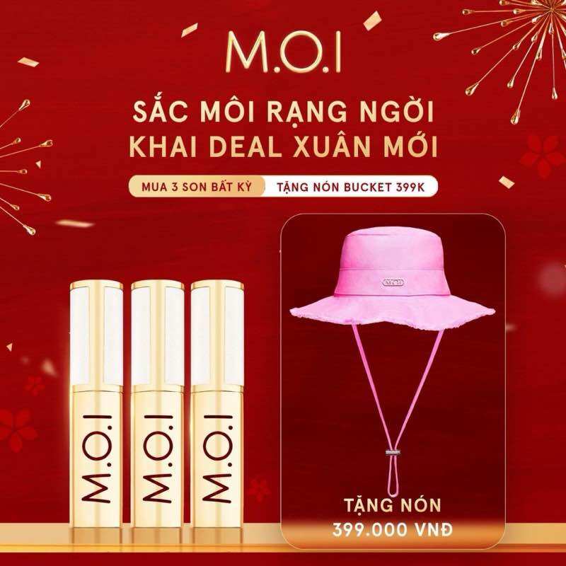 [HCM][ SON KEM LÌ BY M.O.I HỒ NGỌC HÀ NEW MUA SÉT 3 SON MŨ HỒNG  CAO CẤP (TÙY CHỌN MÀU). CHÍNH HÃNG 100% , SON KEM LÌ KHÔNG CHÌ , MỀM MÔI , KHÔNG LỘ VÂN MÔI .SON NHIỀU DƯỠNG CHẤT NÊN VỪA MAKE UP VỪA DƯỠNG MỀM MÔI , HẾT THĂM , HẾT BONG TRÓC .