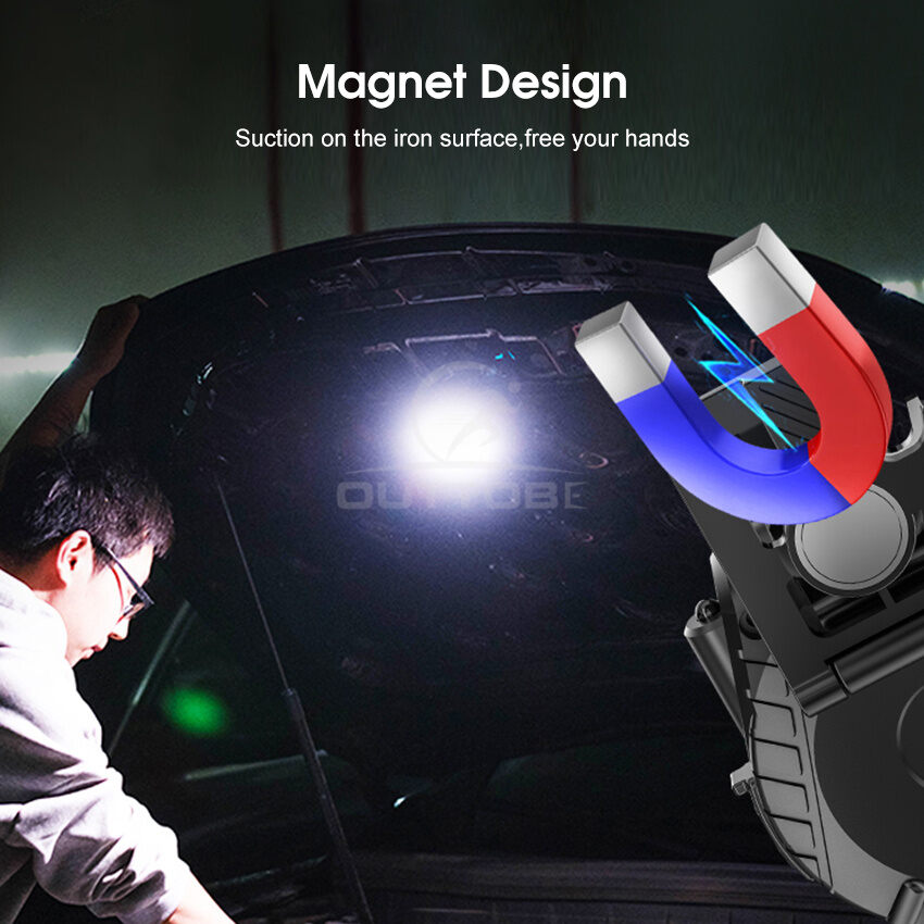 Outtobe Mini Light Portable Cap Light Induction Headlight Multi-Function Lamp Waterproof Work keychain Light USB Rechargeable Flashlight Emergency Lamp for Outdoor Camping Cycling