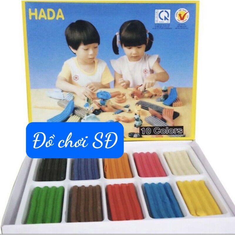 Hộp đất sét 10 màu - dụng cụ học sinh
