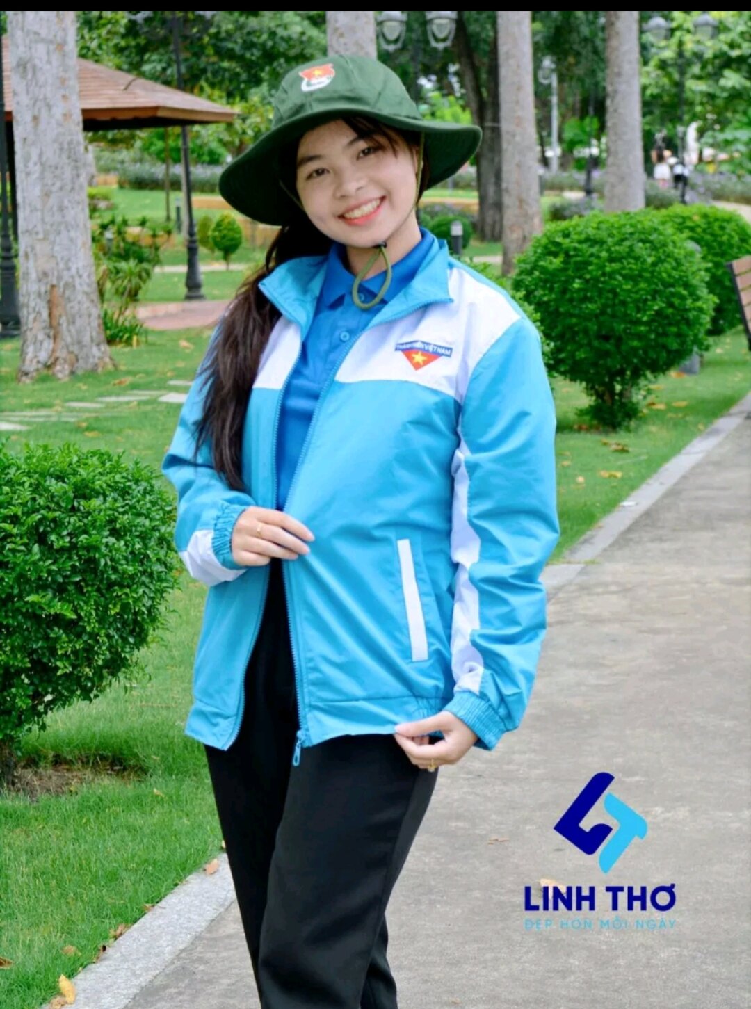 Áo khoác đoàn đại hội xii logo thêu.