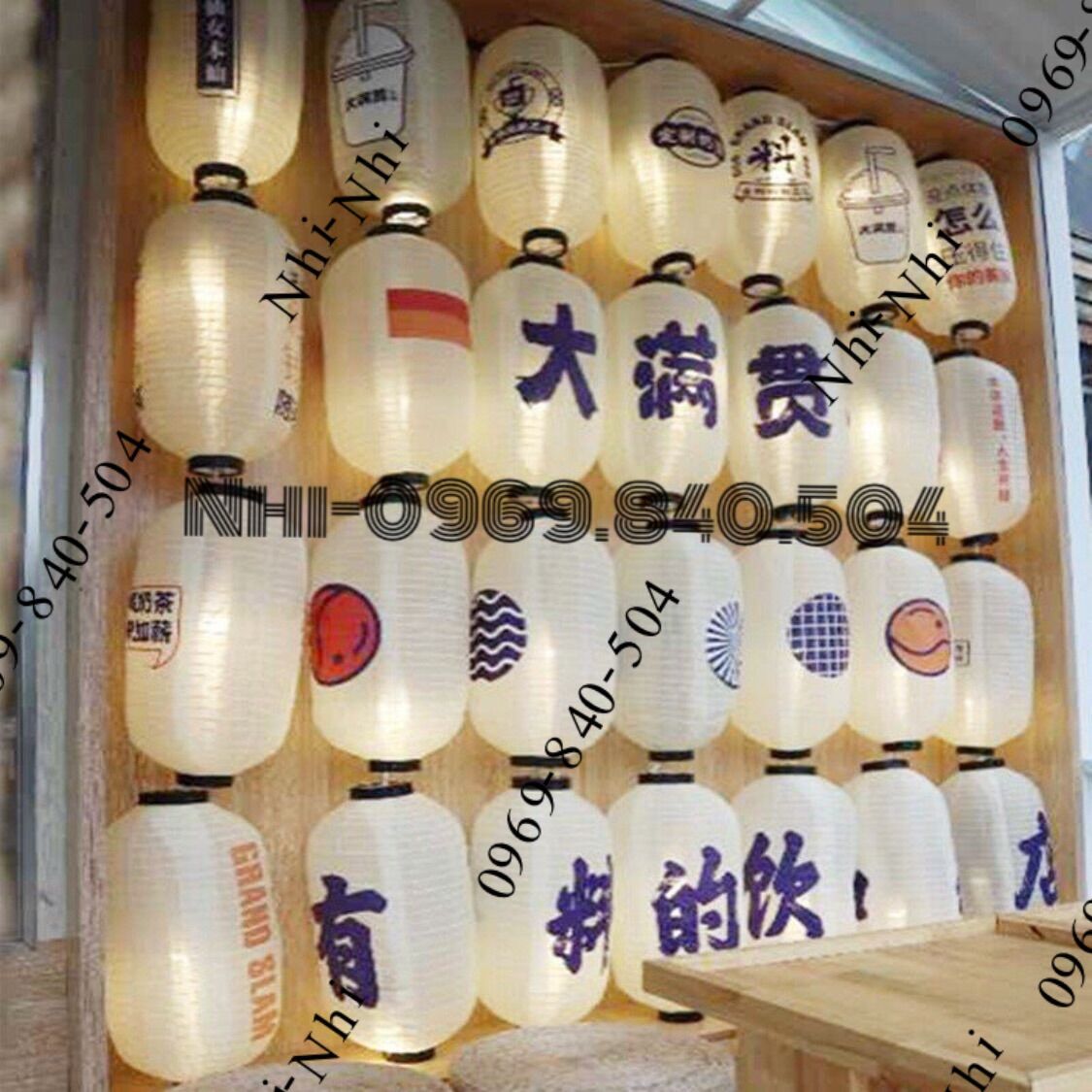 Rẻ -TP HCM- lồng đèn vải trang trí-phong cách Nhật Bản