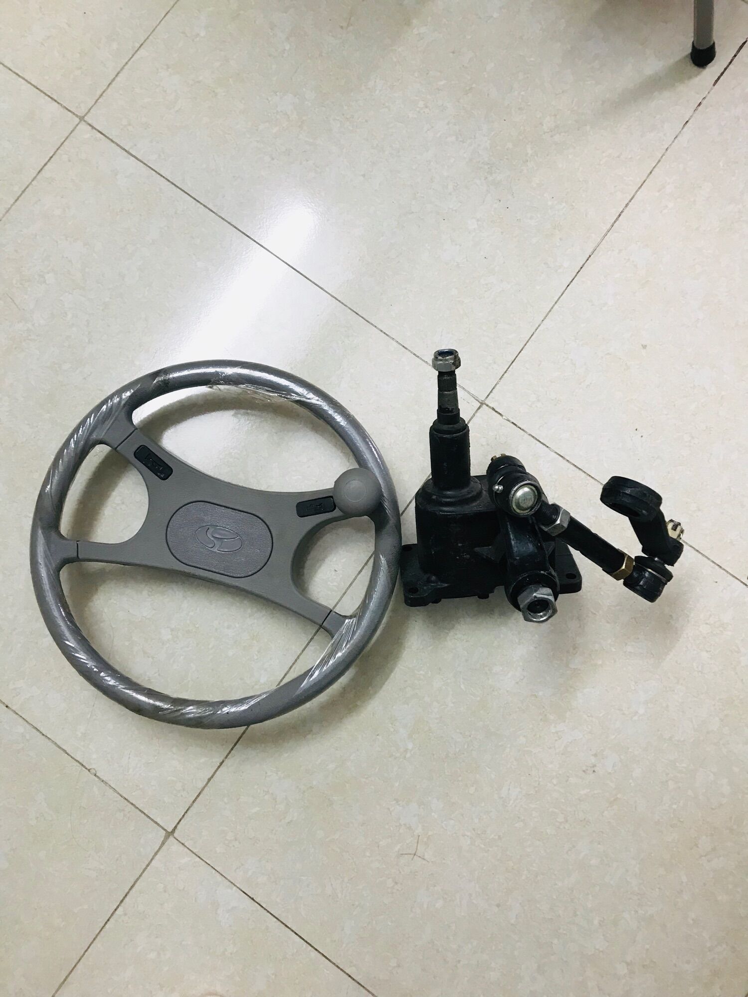 Bộ vô lăng bót lái, đầu phốt lái xe ba gác, xe công nông