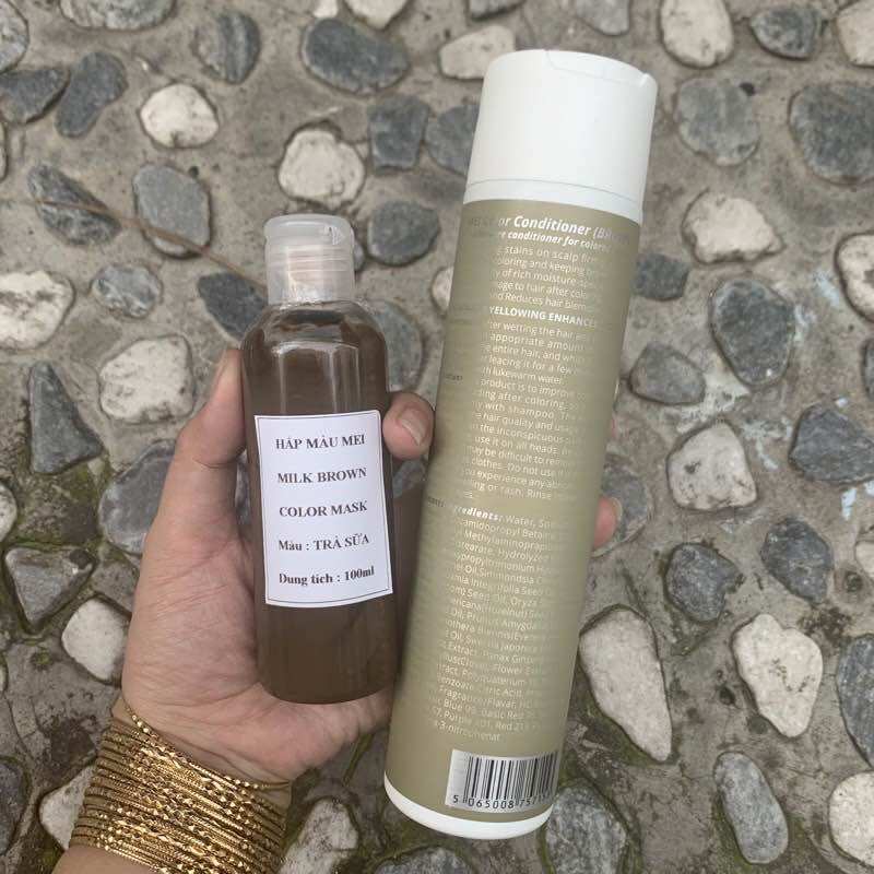 GỘI HẤP MÀU TRÀ SỮA MILK BROWN MASK CHO TÓC MEI