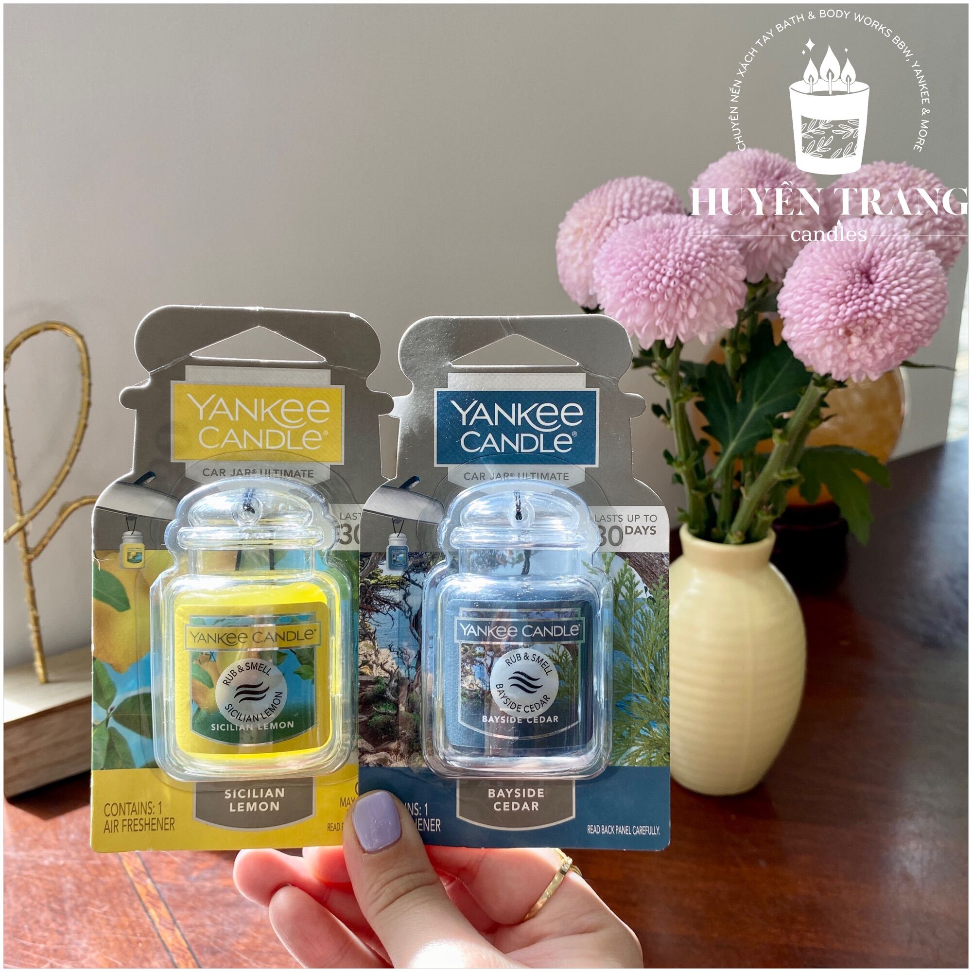 Sáp thơm treo xe hơi oto, treo tủ quần áo hãng Yankee Candle USA