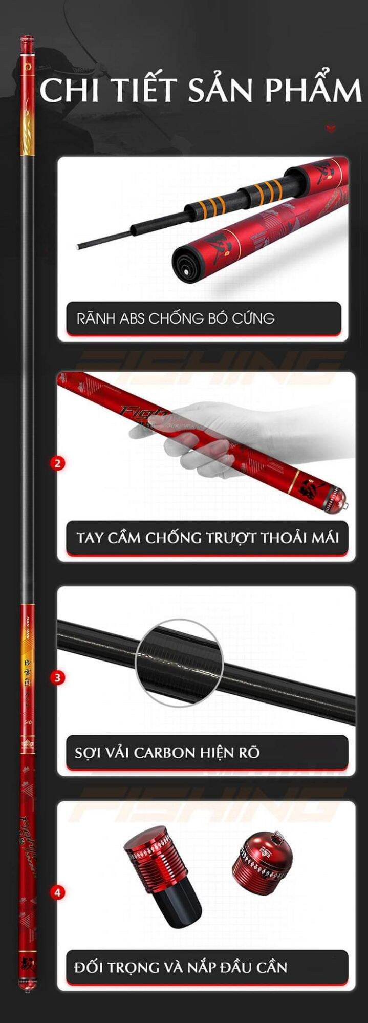 Cần cây Handing Hoả Điểu chính hãng