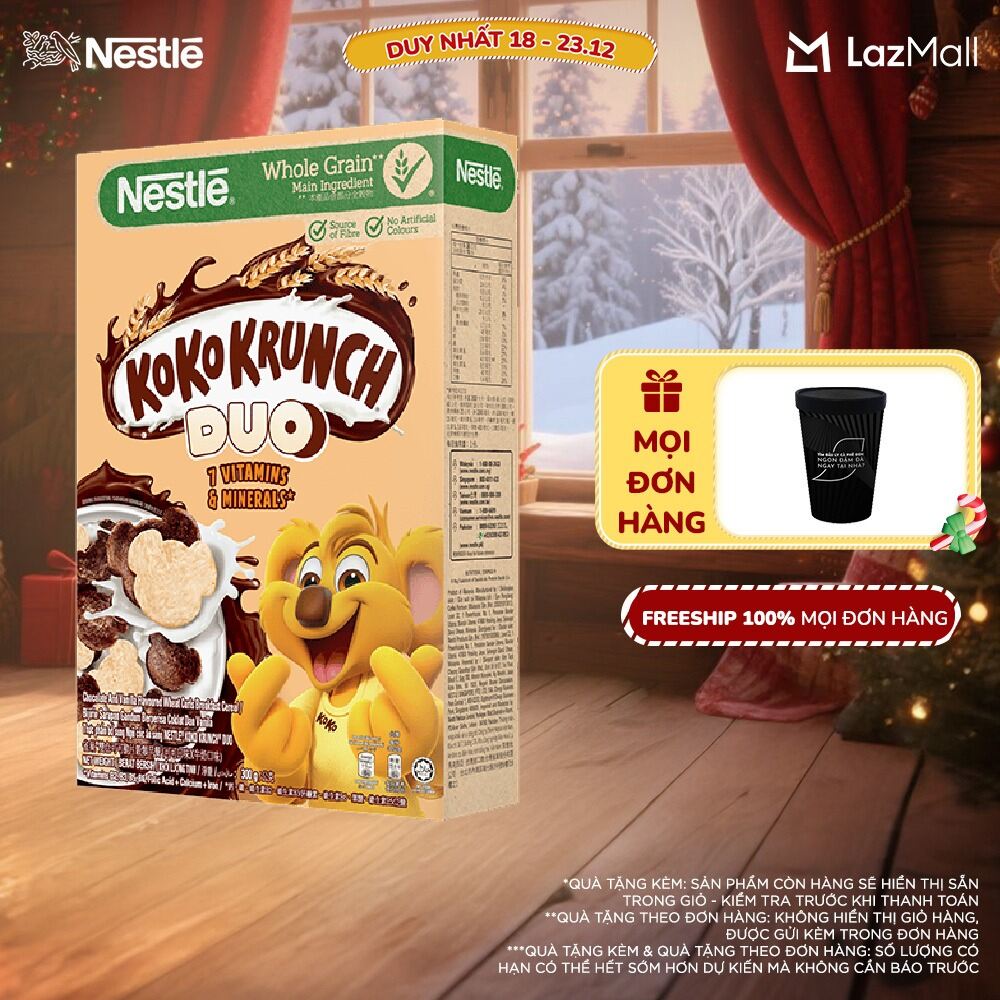 FREESHIP TOÀN QUỐC Ngũ cốc ăn sáng KOKO KRUNCH DUO Hộp 300g