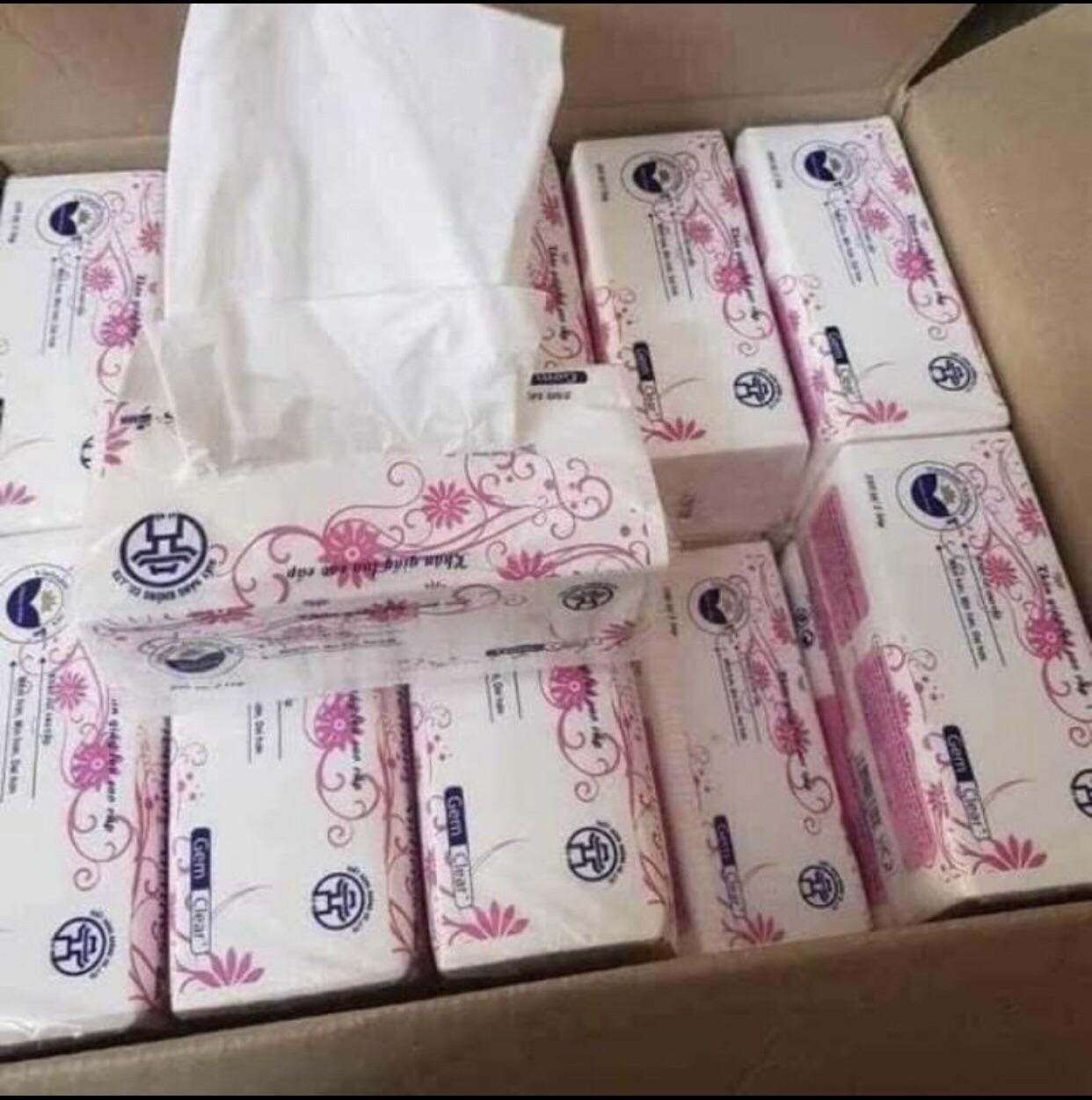 Khăn giấy ăn dạng rút việt nam, thùng 40 gói khăn giấy rút 3 lớp, 300 tờ