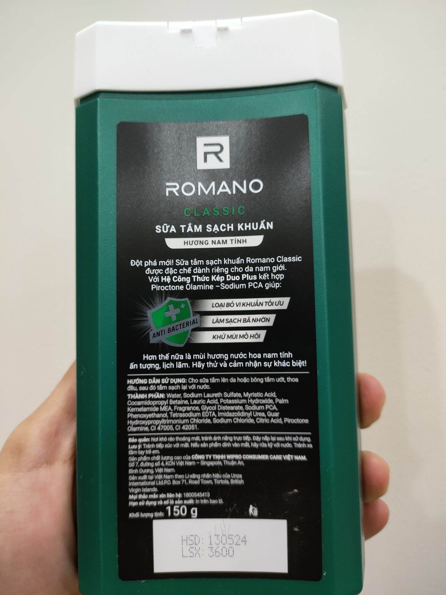 Sữa Tắm Kháng Khuẩn Romano Classic 150G