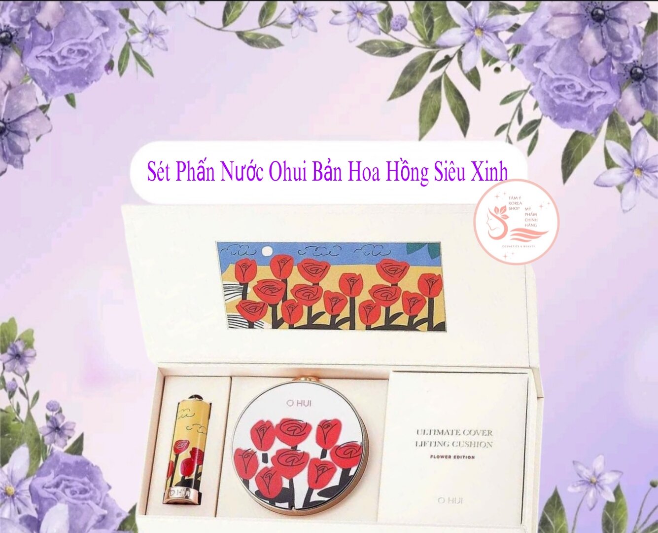Sét phấn nước ohui phiên bản hoa hồng giới hạn