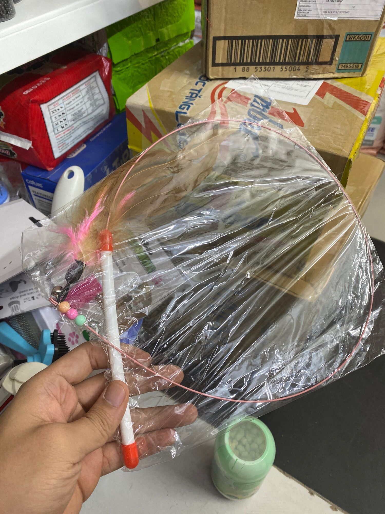 Cần câu cho mèo vui chơi