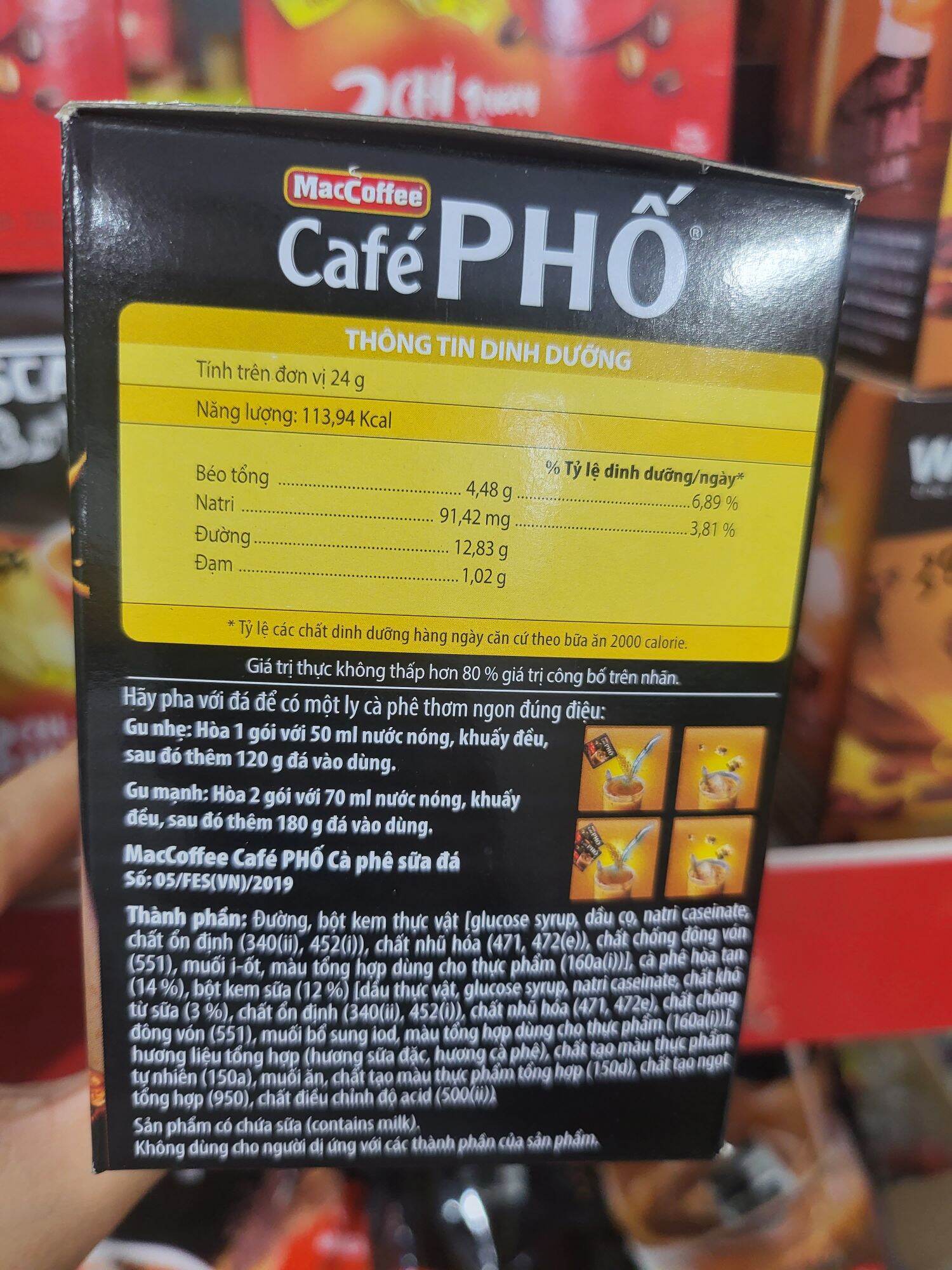 Cà phê phố tặng gói trà sữa trân châu
