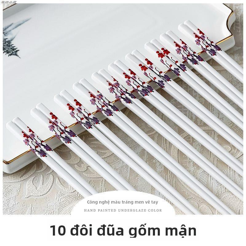 Bộ Đôi Thìa Gốm Sứ Chống Thấm Nước Chịu Nhiệt Độ Cao 10 Bộ Thìa Gốm Sứ Chống Trượt Chất Lượng Cao Dù