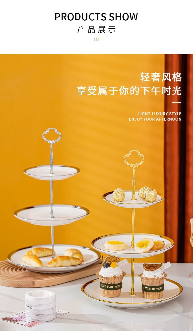 Khay đựng bánh, kẹo,pancake 3 tầng cao cấp