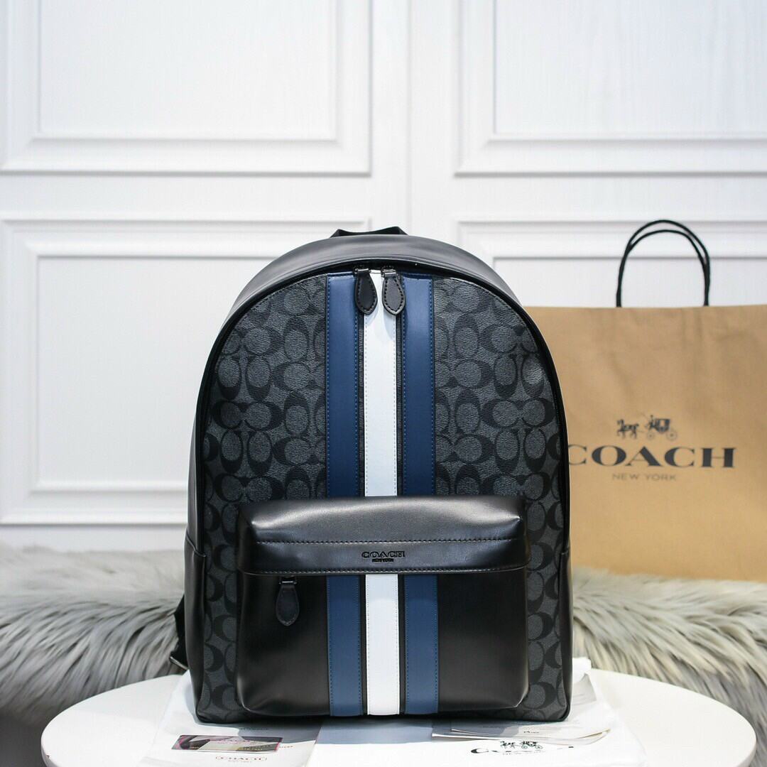 BALO COACH CHARLIE SIZE ĐẠI. Canvas phối Da thật dày dặn xịn sò x