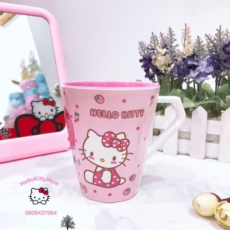Ly Quai 450ml Melamin HelloKitty Doreamon