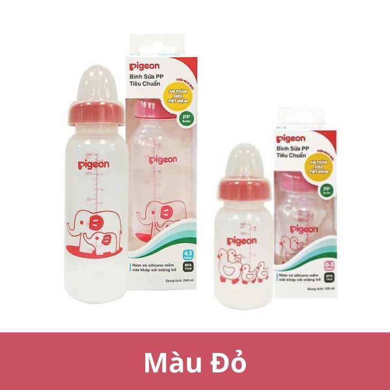 Bình Sữa Pigeon Nhựa PP Cổ Hẹp Loại 120ml & 240ml