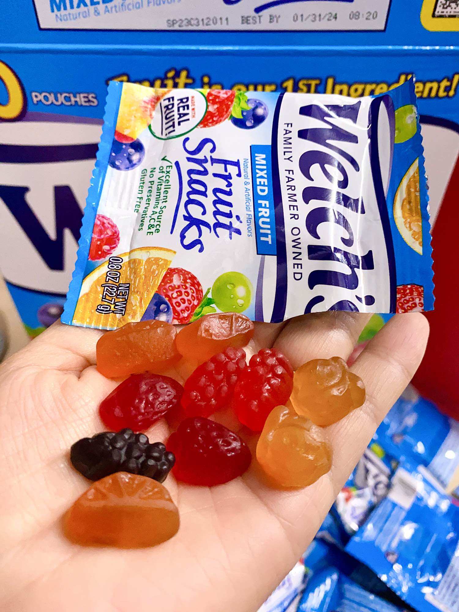 Kẹo dẻo trái cây Welch’s Mixed Fruit - Fruit Snacks của Mỹ
