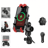 MOTOWOLF | Đế Kẹp Điện Thoại Chống Sốc Cho Xe Máy Và Xe Đạp Điện Có Sạc Không Dây