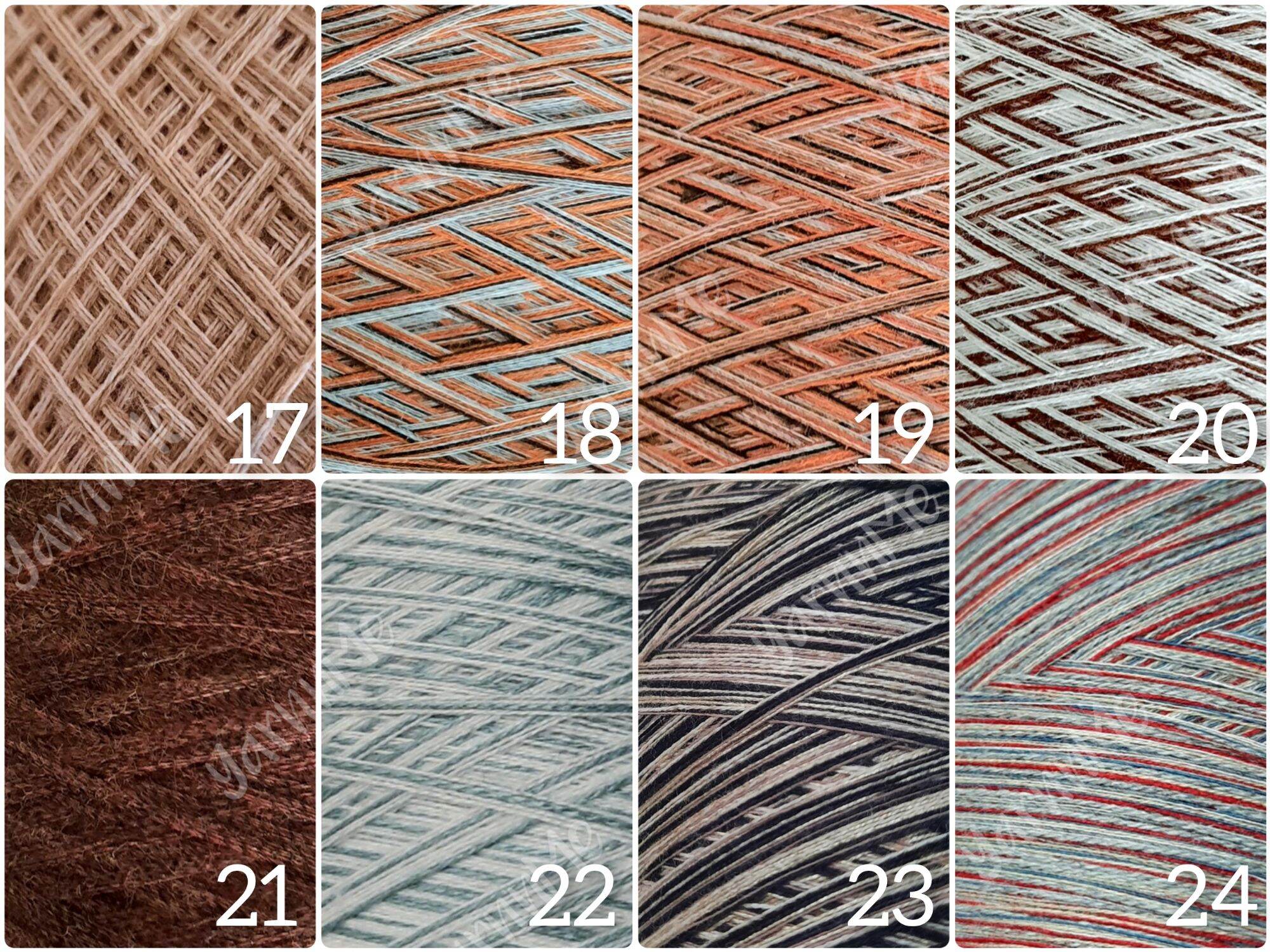(17-32) Sợi cotton Hàn màu loang, cỡ 0.8mm